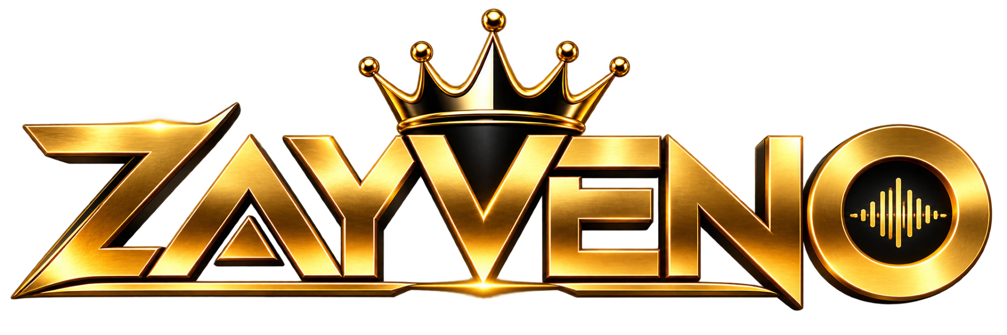 Official gold ZAYVENO crown and waveform logo